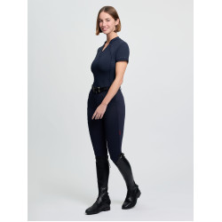 Base Layer LeMieux en tissu mesh Lisa femme manches courtes Marine Bleu marine