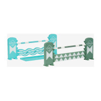Ensemble de sauts LeMieux Toy Pony Azure / sage / blanc Ensemble de sauts LeMieux Toy Pony Azure / sage / blanc