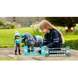 Ensemble de sauts LeMieux Toy Pony Azure / sage / blanc