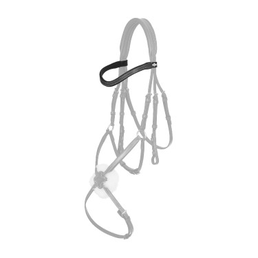 Frontal LeMieux Arika Contrast courbé Noir / argent