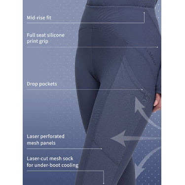 Legging d’équitation LeMieux fond silicone Airflow femme Noir Legging d’équitation LeMieux fond silicone Airflow femme Noir