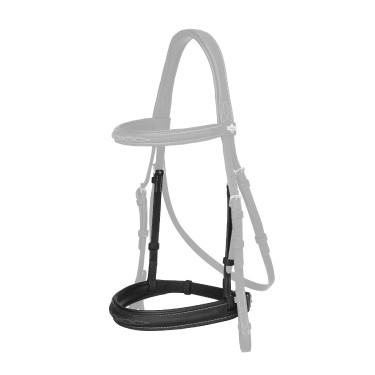 Muserolle LeMieux Hunter cousue Noir / argent