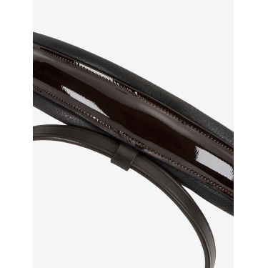 Muserolle LeMieux Kudos roulée en cuir Marron / argenté
