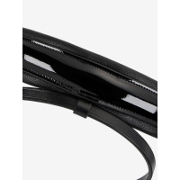 Muserolle LeMieux Kudos roulée en cuir verni Noir / argenté