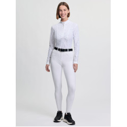 Pantalon d'équitation LeMieux fond silicone Cami Sculpt femme Blanc