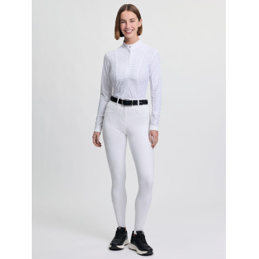 Pantalon d'équitation LeMieux fond silicone Cami Sculpt femme Blanc