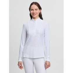 Polo de concours LeMieux manches longues Arielle femme Blanc