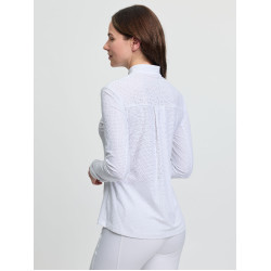 Polo de concours LeMieux manches longues Arielle femme Blanc