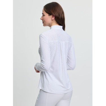 Polo de concours LeMieux manches longues Arielle femme Blanc