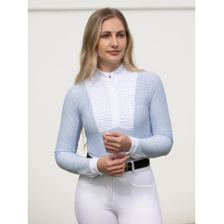 Polo de concours LeMieux manches longues Arielle femme Mist Bleu