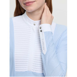 Polo de concours LeMieux manches longues Arielle femme Mist Bleu