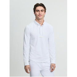 Polo de concours LeMieux manches longues homme Blanc