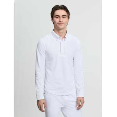 Polo de concours LeMieux manches longues homme Blanc