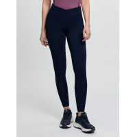Pull-on d’équitation LeMieux à assise partielle croisée Simone femme Marine Bleu marine