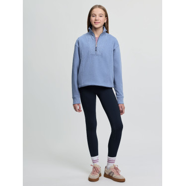 Sweat à col zippé LeMieux Young Rider Vianne Powder blue Bleu