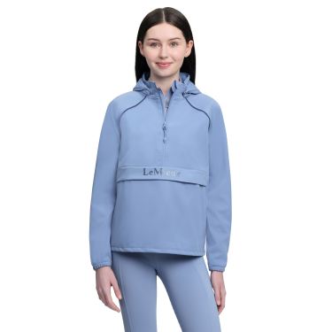 Veste imperméable LeMieux Young Rider fermeture éclair trois-quarts Paige Powder blue Bleu
