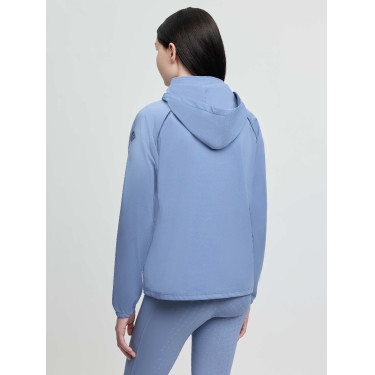 Veste imperméable LeMieux Young Rider fermeture éclair trois-quarts Paige Powder blue Bleu
