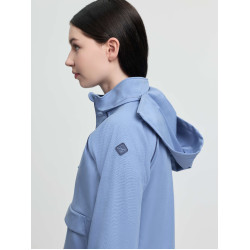 Veste imperméable LeMieux Young Rider fermeture éclair trois-quarts Paige Powder blue Bleu
