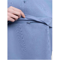 Veste imperméable LeMieux Young Rider fermeture éclair trois-quarts Paige Powder blue Bleu