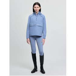 Veste imperméable LeMieux Young Rider fermeture éclair trois-quarts Paige Powder blue Bleu