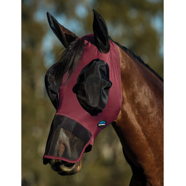 Masque anti-mouches Weatherbeeta ComFiTec Luxe Stretch avec oreilles et nez