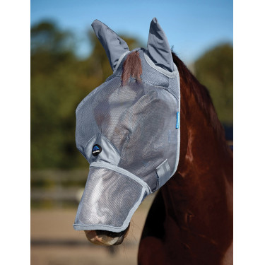 Masque anti-mouches Weatherbeeta ComFiTec Durable mesh avec oreilles et nez Gris Masque anti-mouches Weatherbeeta ComFiTec Durable mesh avec oreilles et nez Gris