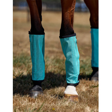 Guêtres anti-mouches ComFiTec Dura-mesh Turquoise / noir Bleu Guêtres anti-mouches ComFiTec Dura-mesh Turquoise / noir Bleu