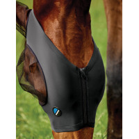 Masque anti-mouches Weatherbeeta ComFiTec Deluxe Stretch avec oreilles Noir de cobalt Bleu