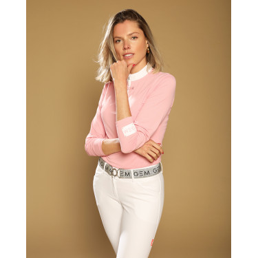 Polo de concours GEM Archie femme manches longues Rose pâle