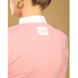 Polo de concours GEM Archie femme manches longues Rose pâle