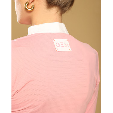 Polo de concours GEM Archie femme manches longues Rose pâle