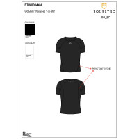 T-shirt technique d'entrainement femme coupe slim Equestro Noir
