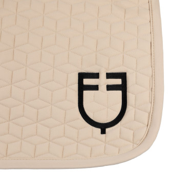 Tapis de dressage Equestro matelassé cube Oxford tan Rose