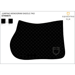 Tapis de saut Equestro imprimé monogramme Noir / noir