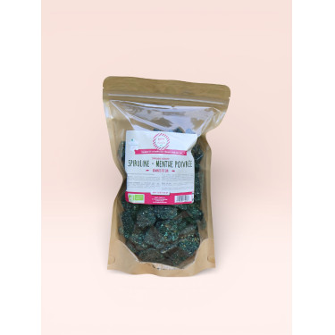 Crackers spiruline menthe poivré Happy Crackers Crackers spiruline menthe poivré Happy Crackers