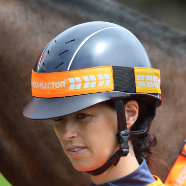 Bandeau de bombe Shires Equi-Flector® Orange vif Bandeau de bombe Shires Equi-Flector® Orange vif