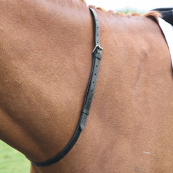 Collier de cou en cuir Shires Velociti Gara Noir