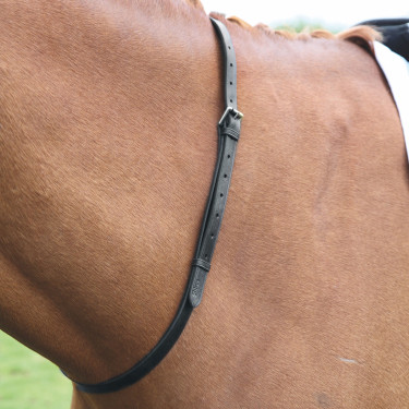Collier de cou en cuir Shires Velociti Gara Noir