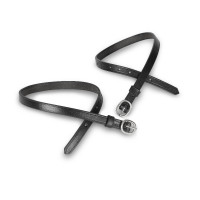 Courroies d'éperons en cuir Shires Velociti Gara Noir