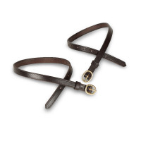 Courroies d'éperons en cuir Shires Velociti Gara Havane Marron