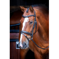Bridon de dressage avec muserolle française Shires Velociti Rapida Noir Bridon de dressage avec muserolle française Shires Velociti Rapida Noir