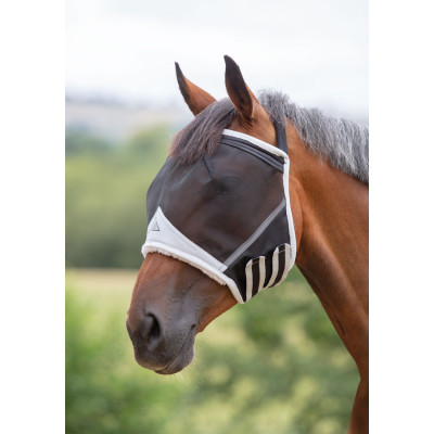 Masque anti mouches sans oreilles Shires FlyGuard Pro Noir