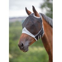 Masque anti mouches Shires avec trou oreilles Noir