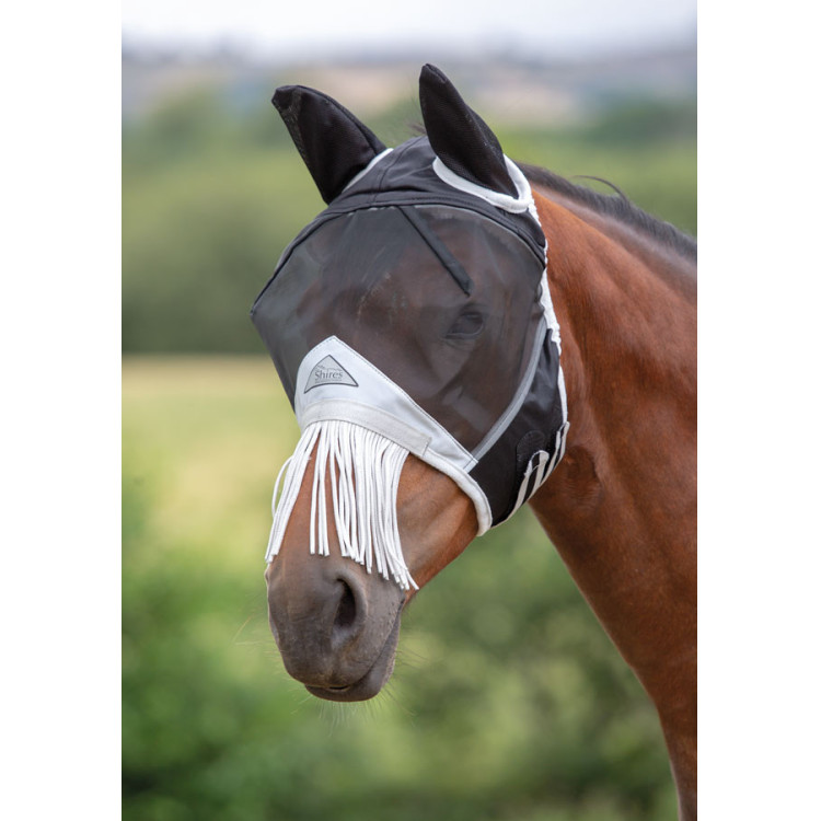 Masque anti mouches franges nez Shires FlyGuard Pro