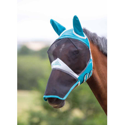 Masque anti mouches avec protection nez Shires Bleu sarcelle