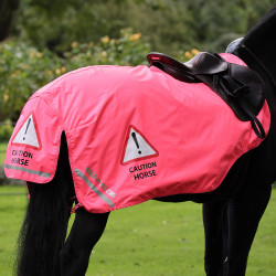 Couvre-reins imperméable Shires Equi-Flector® Rose vif