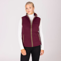Gilet polaire Core Shires Aubrion Bordeaux