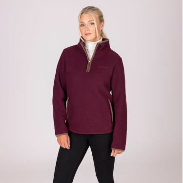 Polaire demi-zip Core Shires Aubrion Bordeaux