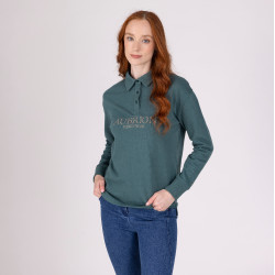 Sweat à boutons Equestrian Shires Aubrion Thym Vert