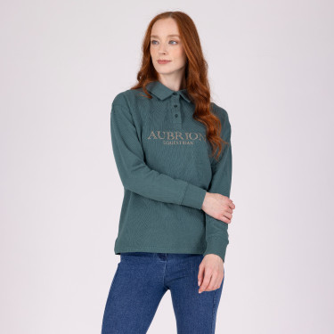 Sweat à boutons Equestrian Shires Aubrion Thym Vert